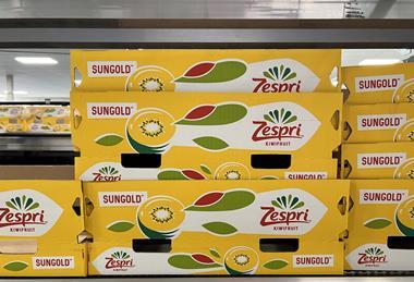 New Zealand Zespri SunGold cartons packaging brand
