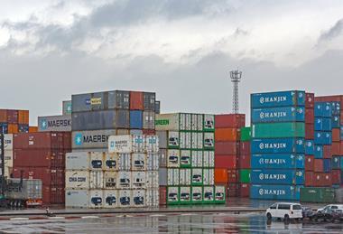 Stack of Refrigerated Intermodal Containers Cargo Port in Koper Slovenia AdobeStock_1671778698_Editorial_Use_Only