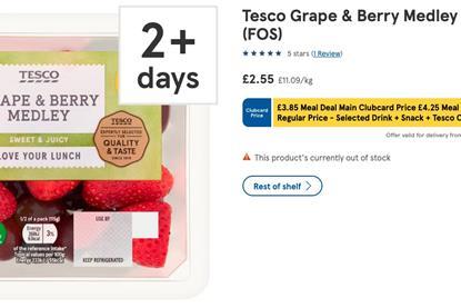 Tesco has recalled its Grape & Berry Medley