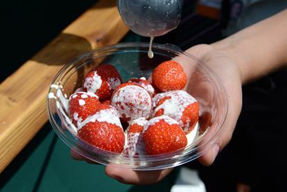 Strawberries and cream are a tradition at Wimbledon