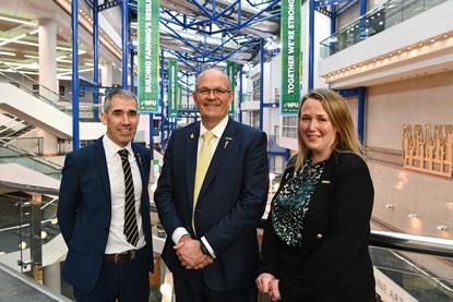 L-r: Paul Tompkins, Tom Bradshaw and Robyn Munt