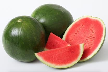 Watermelon whole and cut