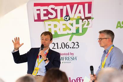 Tom Mackintosh (left) spoke candidly in his interview with the MD of Fruitnet Europe, Mike Knowles