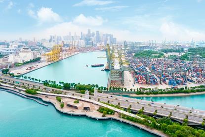 Singapore is a major re-export hub for the Southeast Asia region