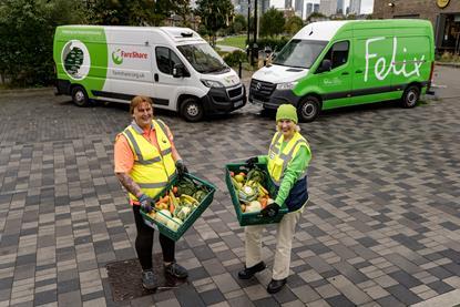 Together the two organisations redistribute food to over a million people a year