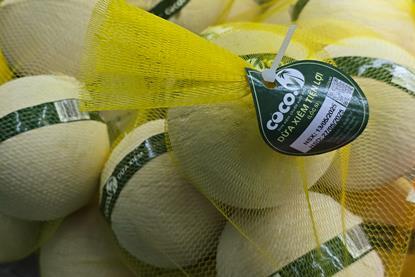 Coconuts in a Vietnam supermarket