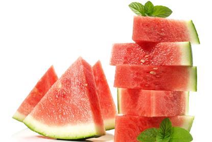 Aufgeschnittene Wassermelonen-Pyramide