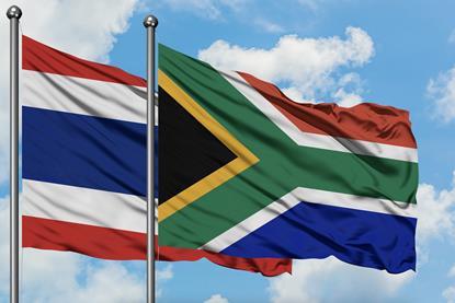 South Africa Thailand flags