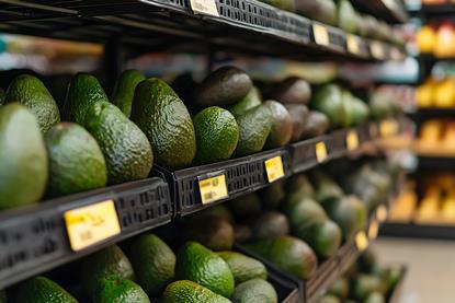 Avos on supermarket shelf