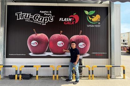 Neil Wan Topsun FreshTru-Cape Flash Gala billboard Guangzhou Jiangnan Wholesale Market