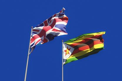 UK Zimbabwe flags