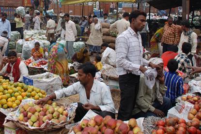 IN Azadpur wholesale market Delhi apples
