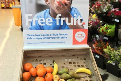 GB Tesco free fruit kids