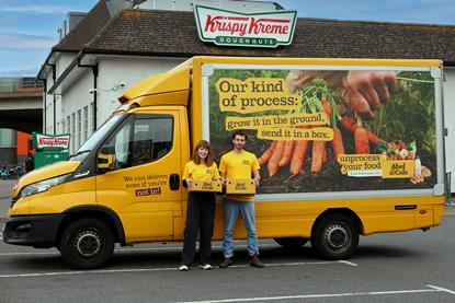 Abel & Cole rolled up outside Krispy Kreme