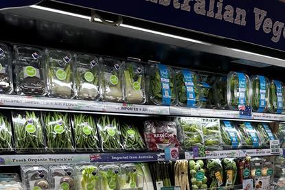 Australian Vegetables in Thailand supermarket