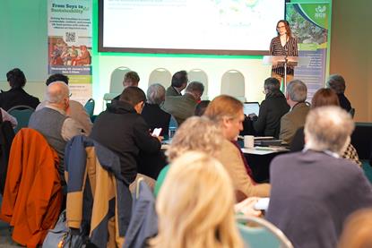 Nicola Brennan speaking at the event