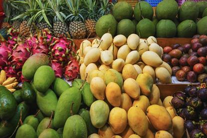 Tropical fruit assortment Thailand