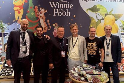 (l-r) Thomas Boquist, Jaime Sánchez, and Armin Rehberg of SanLucar; Markus Ulfstedt and Peter Söderlund of Vegepörssi Oy; Dominik Wehner of SanLucar