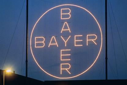 Bayer logo in Leverkusen