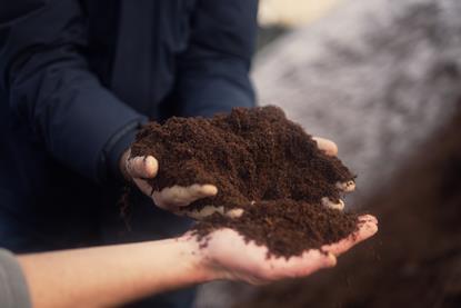 The recycled coir once plastic and plant material has been removed by Overland