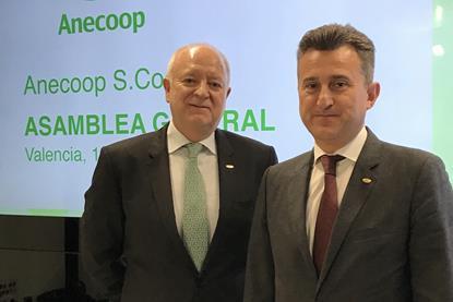 Anecoop's director general Joan Mir, left, with president Alejandro Monzón