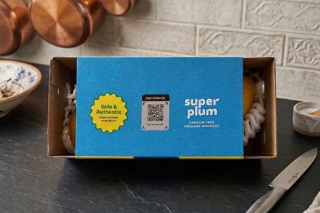 InstaTrace code on Superplum mango pack