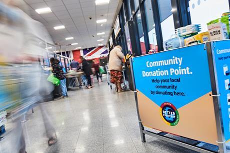 Shoppers can donate items at the community donation points in Aldi stores