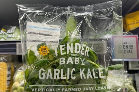 M&S new Baby Garlic Kale is vertically farmed