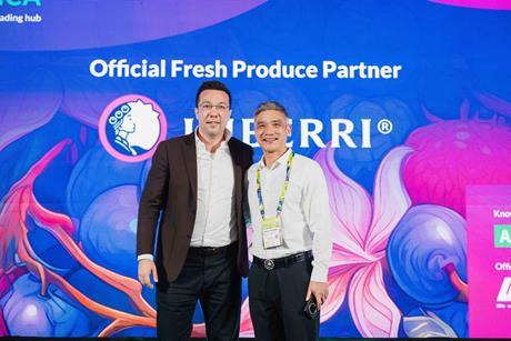 David Axiotis and Aaron Huang senior vice president of Imberri right