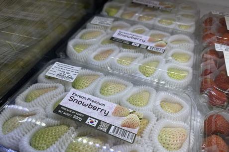 Korean strawberries in Annam Gourmet Market Ho Chi Minh City Vietnam