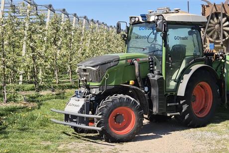 Gotrack Poland autonomous tractor apple pear orchard
