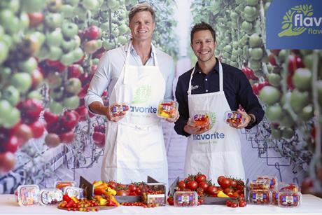 l-r AFL great Nick Riewoldt & Flavorite’s Marketing and Communications Manager Tom Millis