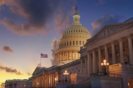 US Capitol Building at Sunset Adobe Stock
