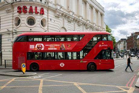 RedPop apples double decker bus advertising