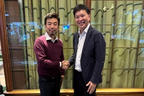 (l-r) Great Giant Foods' Tommy Wattimena and DiMuto's Gary Loh