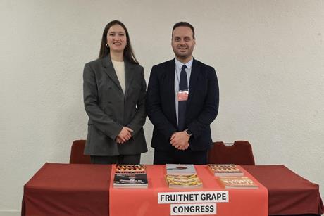 Elisa Ponzalli and Giorgio Mancino Fruitnet at Table Grape Conference 2025