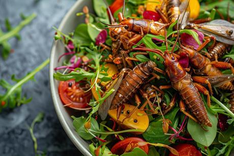 Bug salads could be commonplace in 2054, according to this AI-generated image from the Co-op
