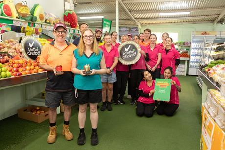 Dave and Tanya Husband With Staff Erbachers Fruit and Vegetables a better choice 2026