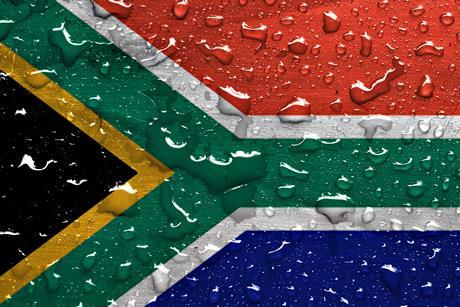 South Africa flag raindrops Adobe