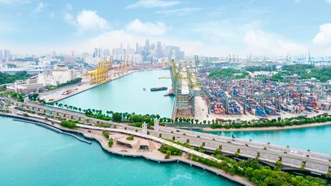 Singapore is a major re-export hub for the Southeast Asia region