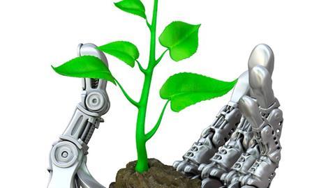 Robot hand plant