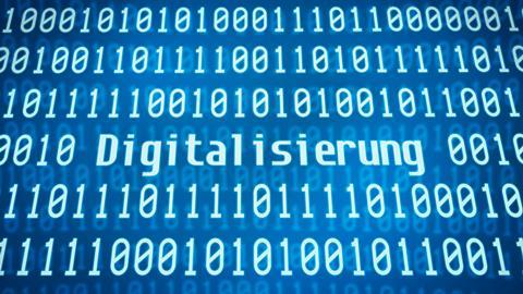 Zahlenwüste um das Wort Digitalisierung