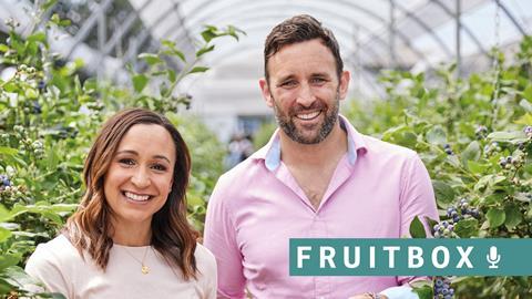 Rob Harrison of Berry Gardens with Jessica Ennis-Hill
