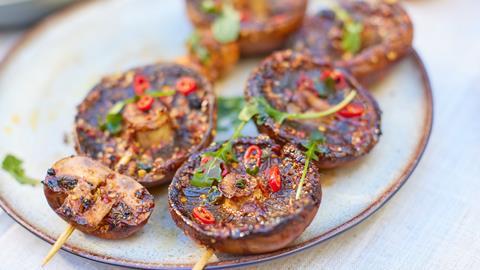 Juliet Sear's mushroom kebabs