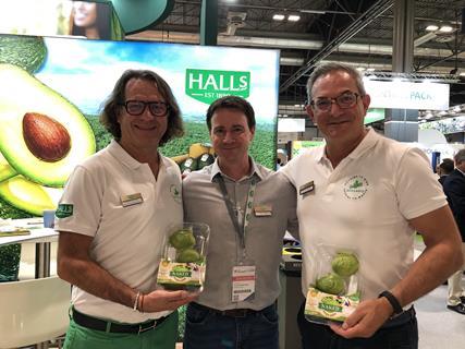 Paul Devlin (centre) and his French colleagues showcased the new product at Fruit Attraction 2023