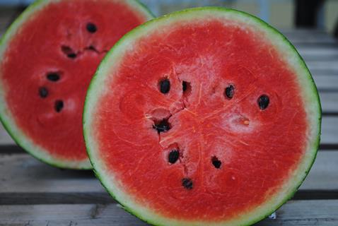 Wassermelone aufgeschnitten