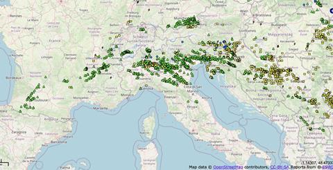 European Severe Weather Database Northern Italy July 2023