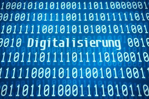 Zahlenwüste um das Wort Digitalisierung