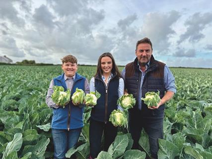 Greville Richards with his daughter Ellie and son Thomas