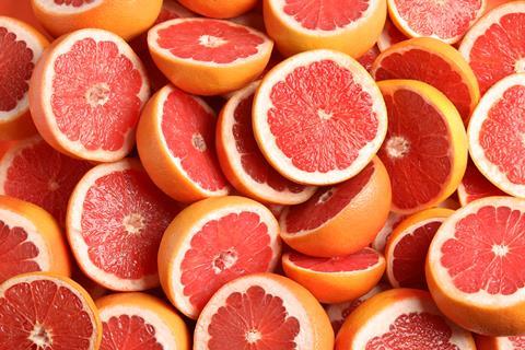 Aufgeschnittene Grapefruits